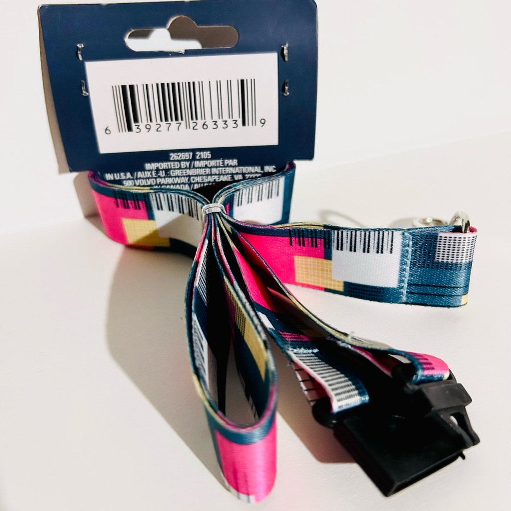 Juncture Pink Red Colorful Snap Lanyard BNWT